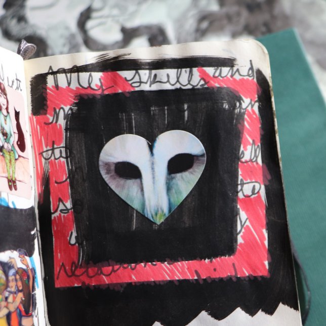 Barn Owl Art                                       Heart Sticker (Creator Uploaded)