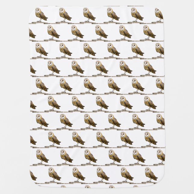 Barn Owl Baby Blanket (Front)