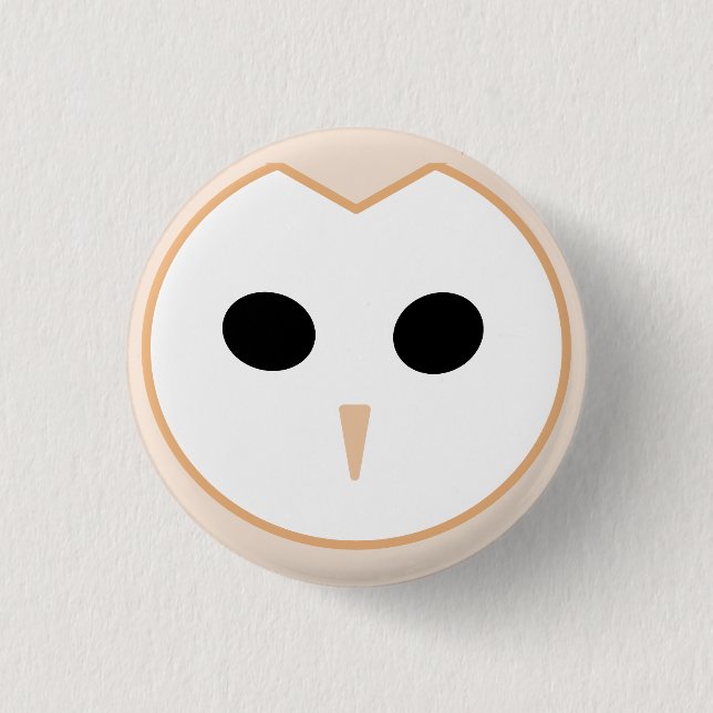 Barn Owl Badge Button (Front)