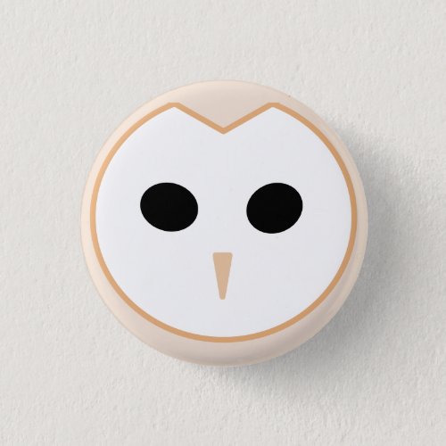 Barn Owl Badge Button