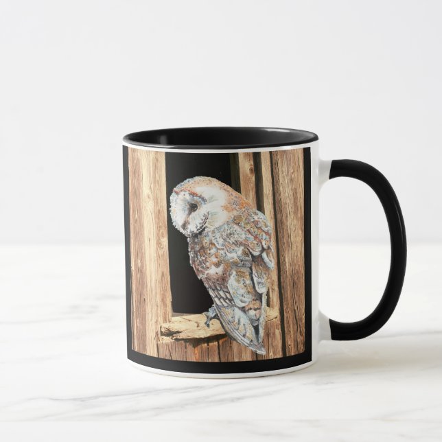 Barn owl Barn Window Animal  Bird  Mug (Right)