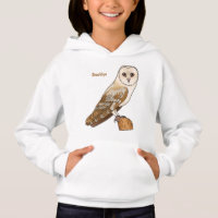 Barn owl bird cartoon illustration