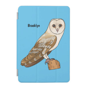 Barn owl bird cartoon illustration iPad mini cover