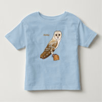 Barn owl bird cartoon illustration