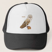Barn owl bird cartoon illustration 