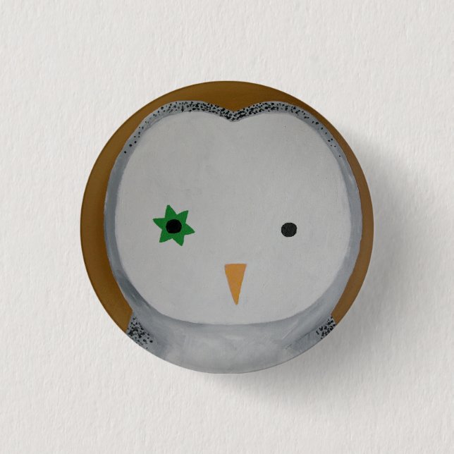 Barn owl button (Front)