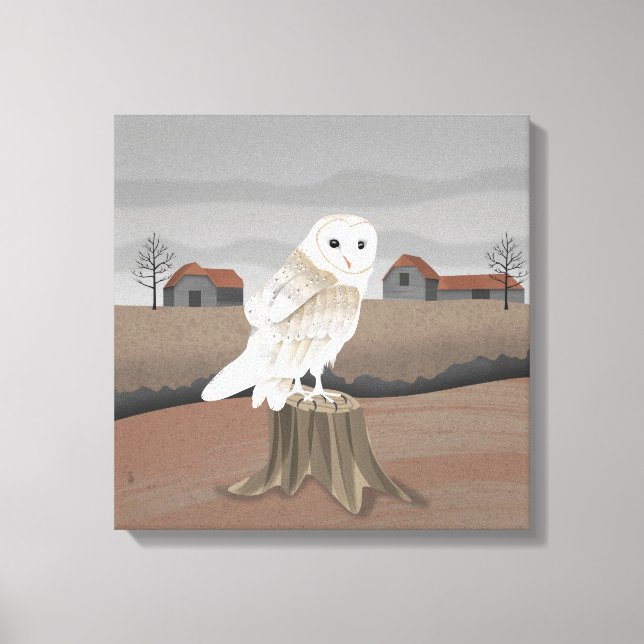 Barn Owl Canvas Print (Front)