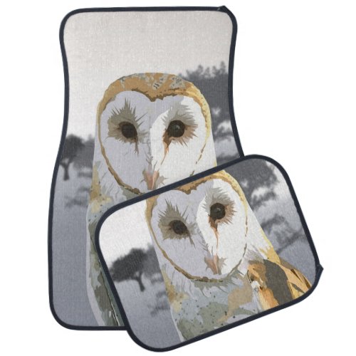 Barn Owl   Car Floor Mat