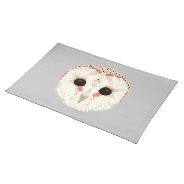 Barn Owl Cloth Placemat (On Table)