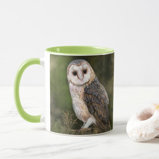Barn Owl Coffee Mug (With Donut)