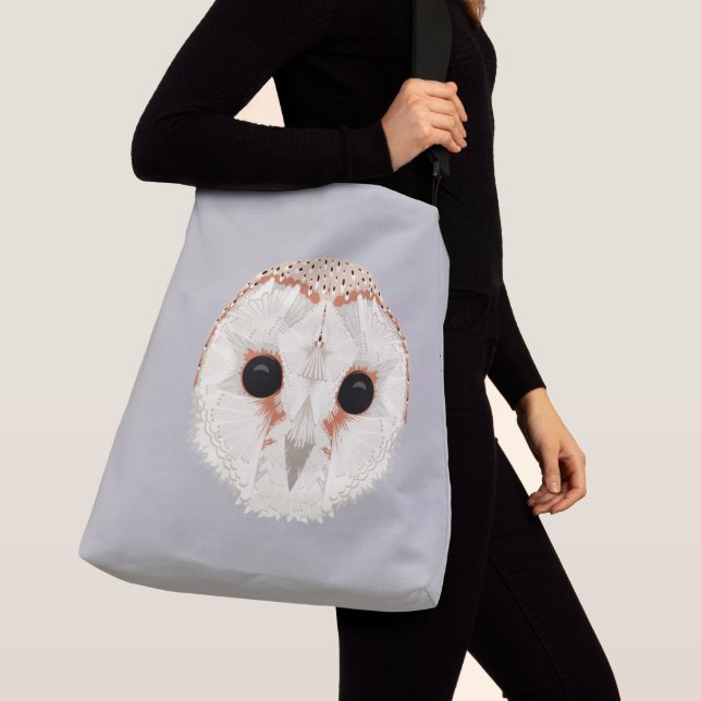 Barn Owl Crossbody Bag (2 Sizes) (Close Up)