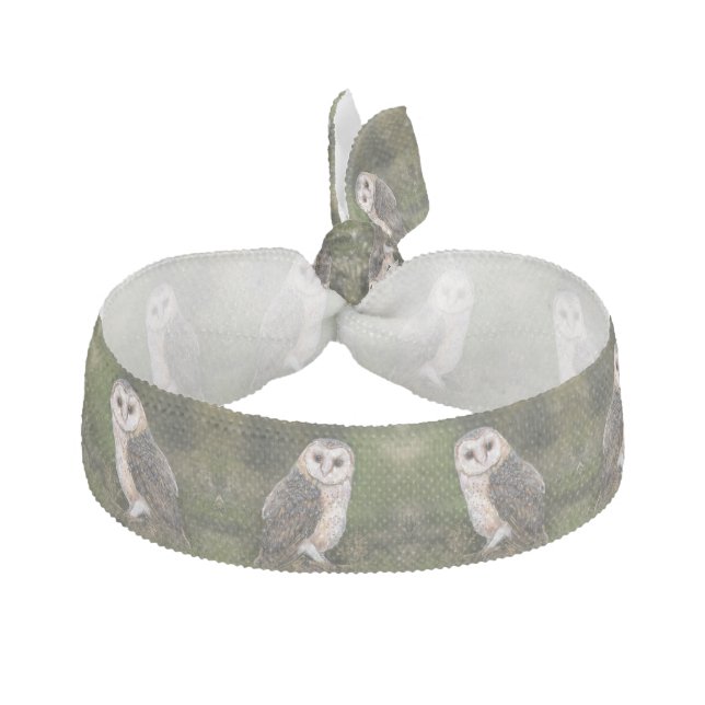 Barn Owl Elastic Hair Tie (Front)