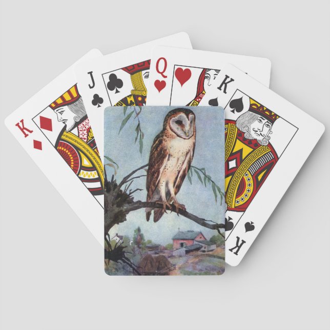 Barn Owl, Farmhouse and Barn Poker Cards (Back)