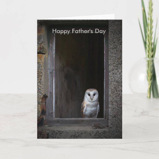 Barn Owl Father's Day Card (Front)