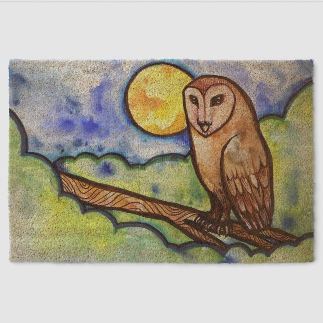 Barn Owl Fiber Doormat (Front)