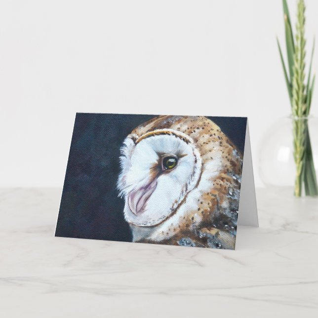 Barn owl greeting card (Front)