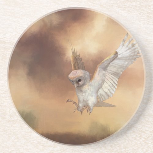 Barn Owl in Flight Coaster