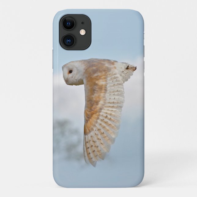 Barn Owl in Flight iPhone 11 Case (Back)