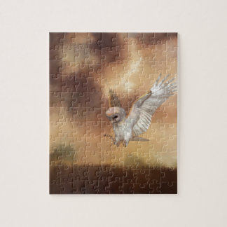 Barn Owl in Flight  Jigsaw Puzzle