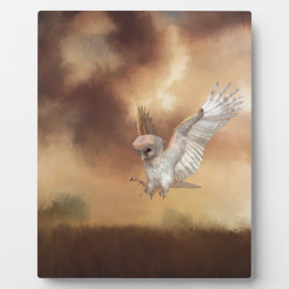 Barn Owl in Flight Plaque
