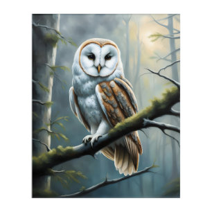 Barn Owl in the Forest Acrylic Print