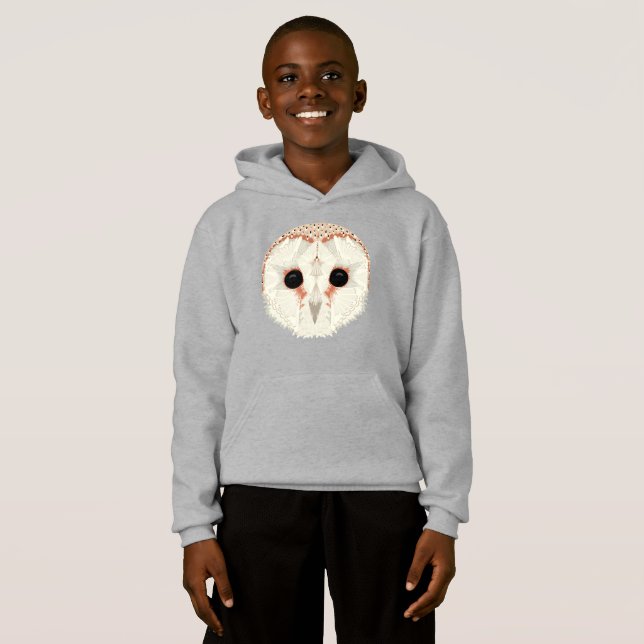 Barn Owl Kids Unisex Pullover Hoodie (Front Full)