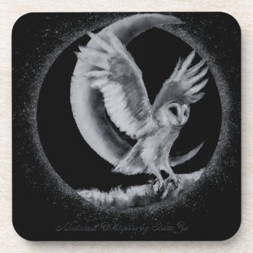 Barn Owl Magic Moon Witchcraft Coaster 