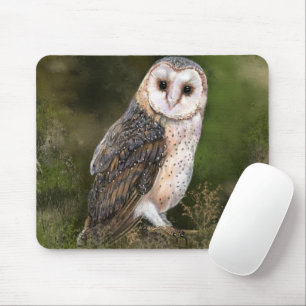 Barn Owl Mouse Pad