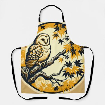 Barn Owl Nature Lovers Owls Tree Earth Day         Apron by ellesgreetings at Zazzle