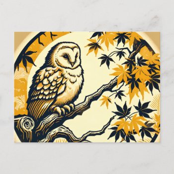 Barn Owl Nature Lovers Owls Tree Earth Day         Postcard by ellesgreetings at Zazzle