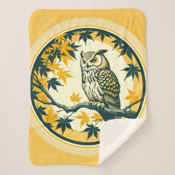 Barn Owl Nature Lovers Owls Tree Earth Day         Sherpa Blanket by ellesgreetings at Zazzle