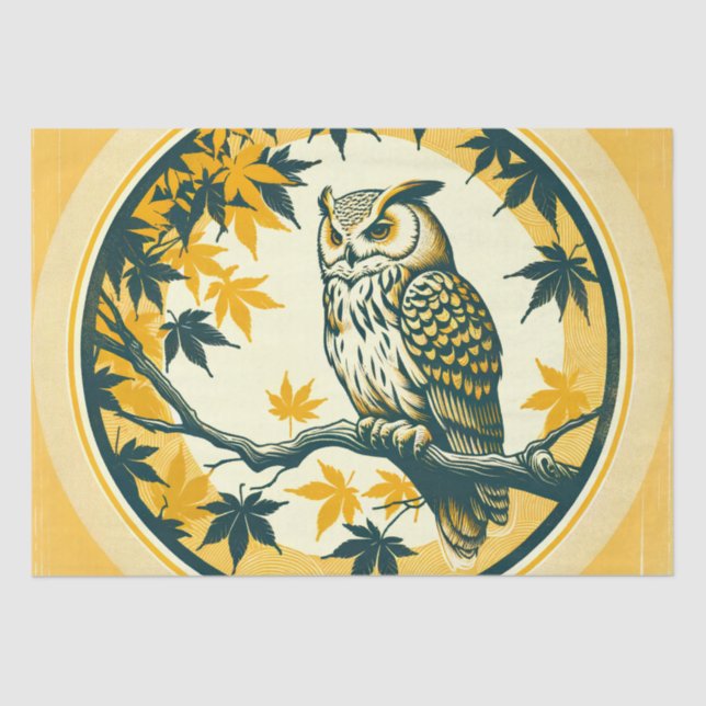 Barn Owl Nature Lovers Owls Tree Earth Day         Tissue Paper (Front)