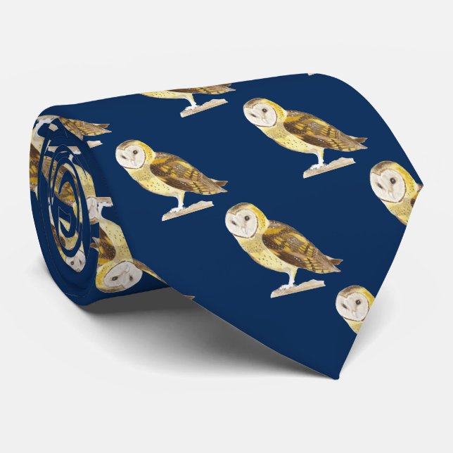 Barn Owl Neck Tie (Rolled)