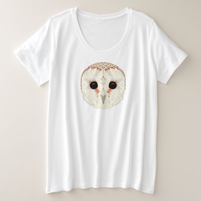 Barn Owl Plus Size Women's T-shirt (Design Front)