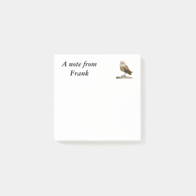 Barn Owl Post-it Notes (Front)