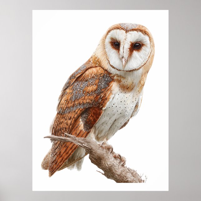 Barn Owl Print, Value Poster Paper (Semi-Gloss) (Front)