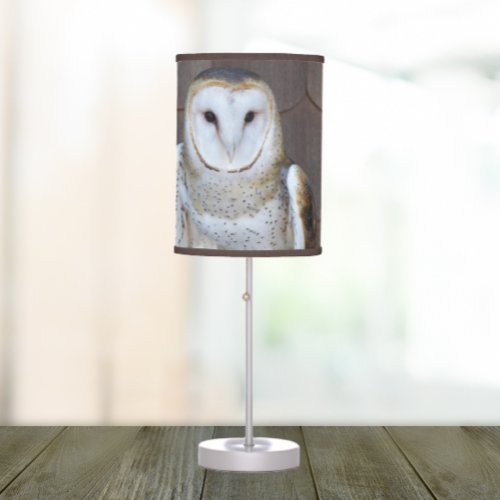 Barn Owl Raptor Photo Table Lamp