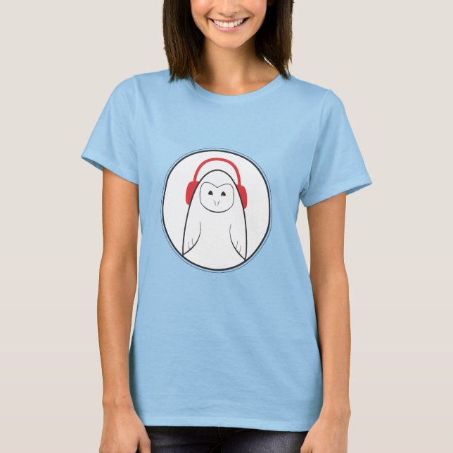 Barn Owl Records Ladies Ringer T-Shirt (Front)