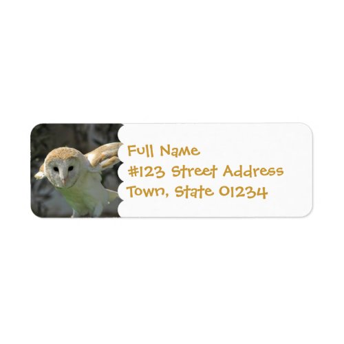 Barn Owl Return Address Label