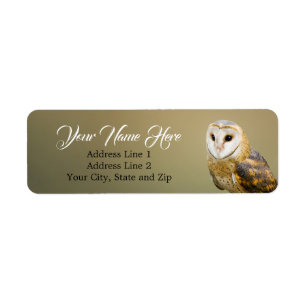 Barn Owl Return Address Label