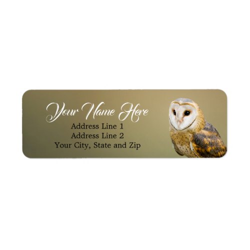 Barn Owl Return Address Label