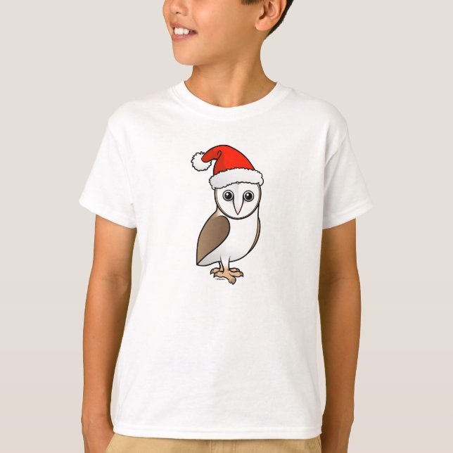 Barn Owl Santa T-Shirt (Front)