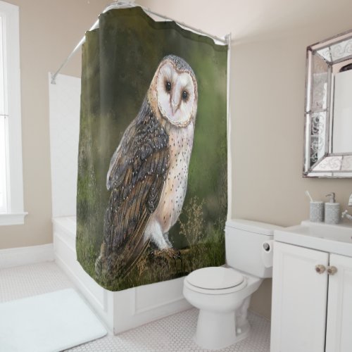 Barn Owl Shower Curtain