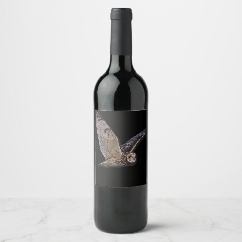 Barn Owl Spirit Animal Nature And Outdoor Lover Wine Label