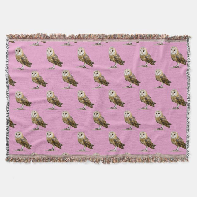 Barn Owl Throw Blanket (Front)