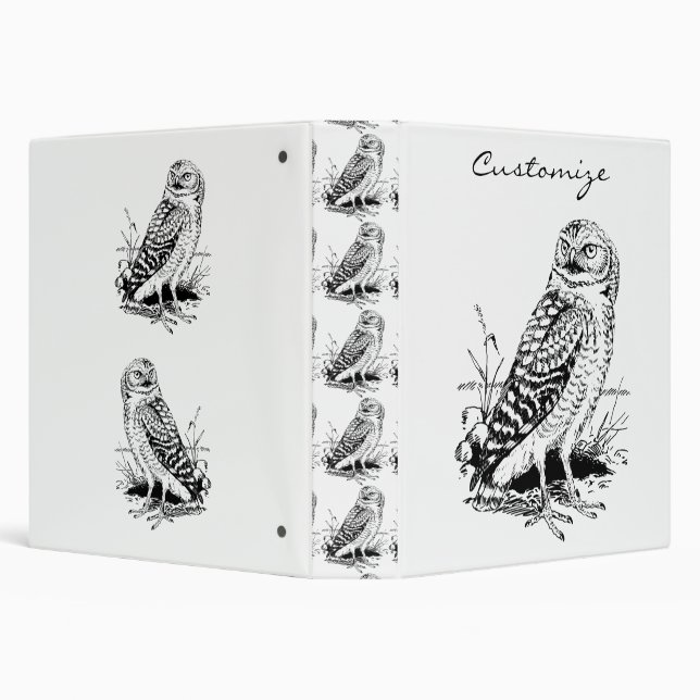 Barn Owl Thunder_Cove 3 Ring Binder (Background)