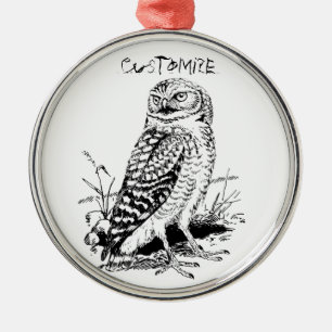 Barn Owl Thunder_Cove Metal Ornament