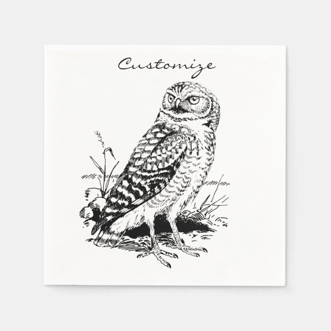 Barn Owl Thunder_Cove Napkins (Front)