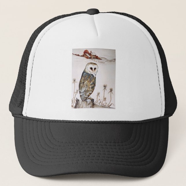Barn owl trucker hat (Front)