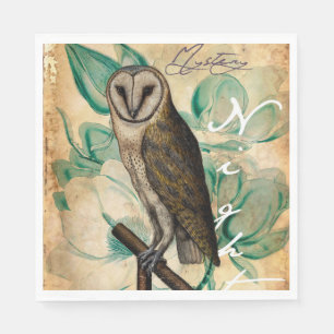 Barn Owl Vintage Napkins